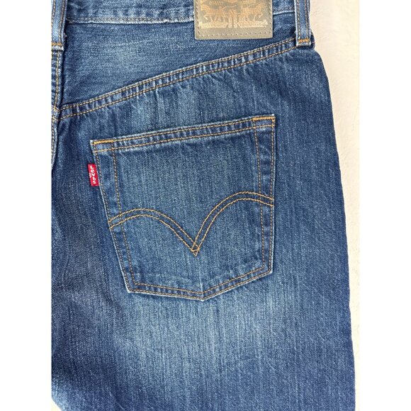 Levis Denim Frayed Hem Button Fly DIY Cut Off Shorts Size W30 - Picture 9 of 15